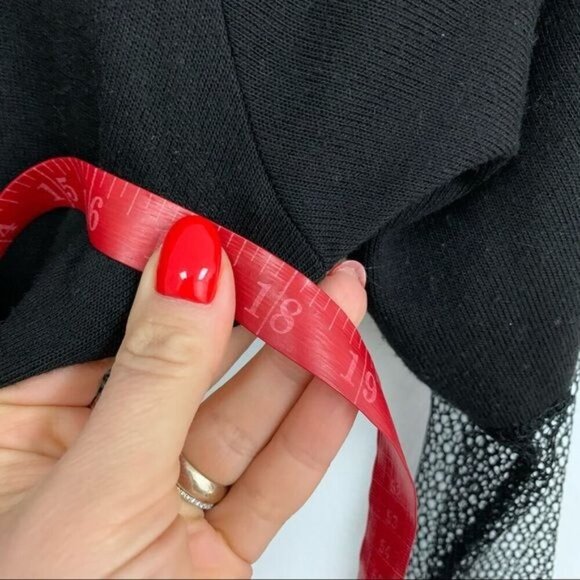 Alexis black mesh net sweater long sleeve sweater Sz XS - Picture 6 of 9